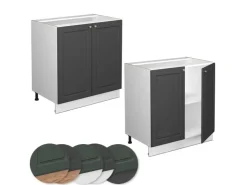Sale Vicco Spülenunterschrank Fame-Line -Gold/Weiß 80 cm mit Regal AP Anthrazit
