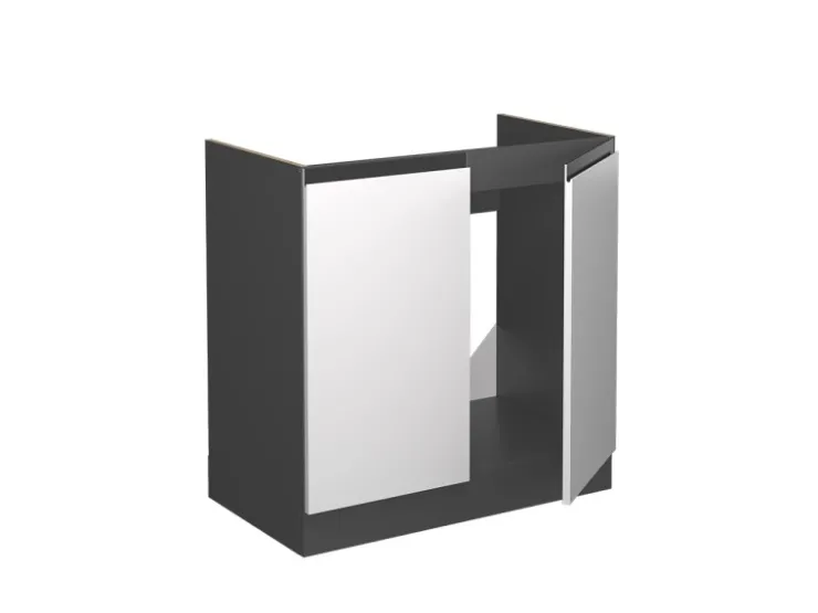 Besteckkästen|Zubehör Für Küchenarmatur<Vicco Spülenunterschrank R-Line Küchenunterschrank für die Spüle /Anthrazit 80 cm AP Eiche Weiß