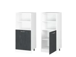 Hot Vicco Vorratsschrank R-Line Herdschrank Schwarz Beton/Weiß 60 cm Herde