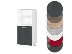 Hot Vicco Vorratsschrank R-Line Herdschrank Schwarz Beton/Weiß 60 cm Herde