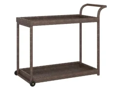 Discount vidaXL Barwagen Braun 100x45x83 cm Poly Rattan Servierwagen