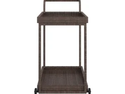 Discount vidaXL Barwagen Braun 100x45x83 cm Poly Rattan Servierwagen