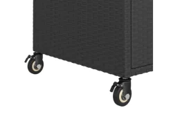 Discount vidaXL Barwagen mit Schublade Schwarz 100x45x97 cm Poly Rattan Servierwagen