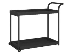 vidaXL Barwagen Schwarz 100x45x83 cm Poly Rattan