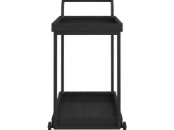 vidaXL Barwagen Schwarz 100x45x83 cm Poly Rattan