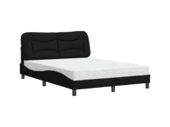 Outlet vidaXL Bett mit Matratze Schwarz 140x200 cm Stoff Modell 12007275 Gefrierschränke|Herde