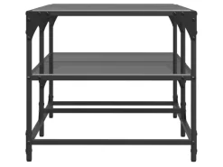 New vidaXL Couchtisch mit Glasplatte Schwarz 98,5x50x45 cm Stahl Modell 1