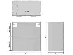 Best vidaXL Hängeglasschrank Betongrau 60x31x60 cm Holzwerkstoff