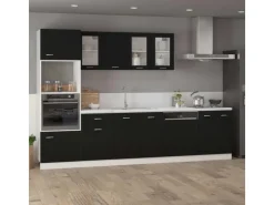 Vorratsdosen|Küchenschränke<vidaXL Hängeglasschrank Schwarz 80x31x60 cm Holzwerkstoff