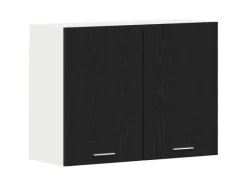 Sale vidaXL Hängeschrank mit Tür Riga Schwarz Eichen-Optik 80 x 31 x 60 cm 863144 Küchenschränke