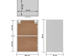 Sale vidaXL Hängeschrank Weiß 39,5x31x60 cm Holzwerkstoff Küchenschränke