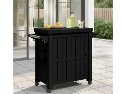 Sale vidaXL 3-in-1 Servierwagen Schwarz Polypropylen Servierwagen