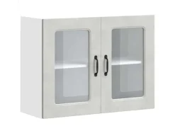Küchenschränke<vidaXL Küchen-Hängeschrank mit Glastür Kalmar Holzwerkstoff 853611 Betongrau