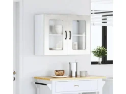 Küchenschränke<vidaXL Küchen-Hängeschrank mit Glastür Kalmar Holzwerkstoff 853611 Betongrau