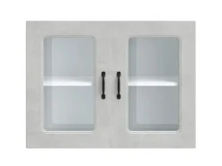 Küchenschränke<vidaXL Küchen-Hängeschrank mit Glastür Kalmar Holzwerkstoff 853611 Betongrau