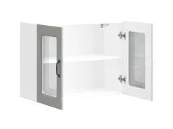 Küchenschränke<vidaXL Küchen-Hängeschrank mit Glastür Kalmar Holzwerkstoff 853611 Betongrau