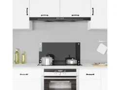 Best vidaXL Küchenrückwand 80x40 cm Hartglas 249484 Schwarz