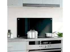 Best vidaXL Küchenrückwand 80x40 cm Hartglas 249484 Schwarz