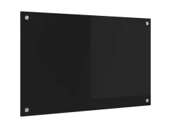 vidaXL Küchenrückwand 80 x 50 cm Gehärtetes Glas 42018036 Schwarz