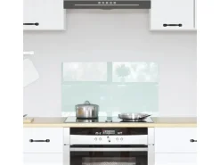 vidaXL Küchenrückwand 70 x 40 cm Gehärtetes Glas 42018008 Weiß