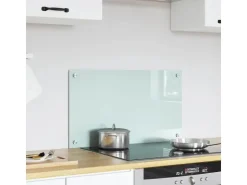 vidaXL Küchenrückwand 70 x 40 cm Gehärtetes Glas 42018008 Weiß