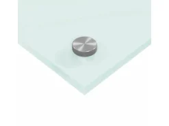 vidaXL Küchenrückwand 70 x 40 cm Gehärtetes Glas 42018008 Weiß