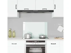 Best vidaXL Küchenrückwand 80x50 cm Hartglas 249455 Weiß