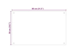 Best vidaXL Küchenrückwand 80x50 cm Hartglas 249455 Weiß