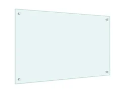 Best vidaXL Küchenrückwand 80x50 cm Hartglas 249455 Weiß