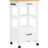vidaXL Küchenwagen MONZA 48x40x90 cm Massivholz Kiefer Modell 11 Servierwagen