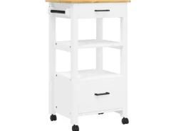 vidaXL Küchenwagen MONZA 48x40x90 cm Massivholz Kiefer Modell 11 Servierwagen