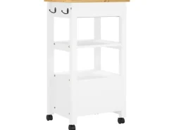 vidaXL Küchenwagen MONZA 48x40x90 cm Massivholz Kiefer Modell 11 Servierwagen