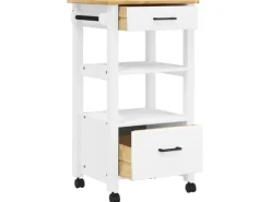 vidaXL Küchenwagen MONZA 48x40x90 cm Massivholz Kiefer Modell 11 Servierwagen