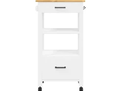 vidaXL Küchenwagen MONZA 48x40x90 cm Massivholz Kiefer Modell 11 Servierwagen
