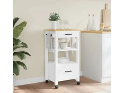 vidaXL Küchenwagen MONZA 48x40x90 cm Massivholz Kiefer Modell 11 Servierwagen