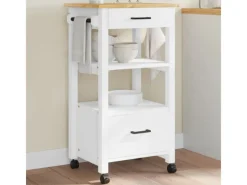 vidaXL Küchenwagen MONZA 48x40x90 cm Massivholz Kiefer Modell 11 Servierwagen