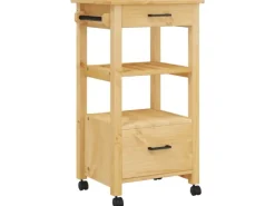 vidaXL Küchenwagen MONZA 48x40x90 cm Massivholz Kiefer Modell 4 Servierwagen