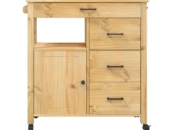 vidaXL Küchenwagen MONZA 84x40x90 cm Massivholz Kiefer Modell 14 Servierwagen