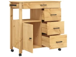 vidaXL Küchenwagen MONZA 84x40x90 cm Massivholz Kiefer Modell 14 Servierwagen