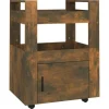vidaXL Küchenwagen Räuchereiche 60x45x80 cm Holzwerkstoff Servierwagen
