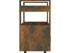 vidaXL Küchenwagen Räuchereiche 60x45x80 cm Holzwerkstoff Servierwagen