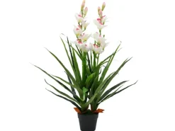Töpfe<vidaXL Künstliche Cymbidium Orchideenpflanze mit Topf 100 cm Grün