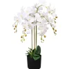 Töpfe<vidaXL Künstliche Orchidee mit Topf 75 cm Weiß