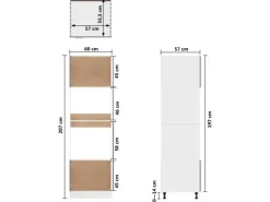 Sale vidaXL Mikrowellenumbauschrank Weiß 60x57x207 cm Holzwerkstoff Vorratsdosen|Küchenregale