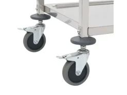 Outlet vidaXL 4-Stufiger Servierwagen 107 x 55 x 125 cm Edelstahl Servierwagen