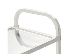Outlet vidaXL 4-Stufiger Servierwagen 107 x 55 x 125 cm Edelstahl Servierwagen