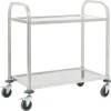 vidaXL 2-Stufiger Servierwagen 95 x 45 x 83,5 cm Edelstahl