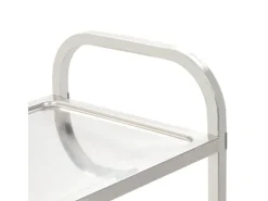 vidaXL 2-Stufiger Servierwagen 95 x 45 x 83,5 cm Edelstahl