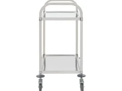 vidaXL 2-Stufiger Servierwagen 95 x 45 x 83,5 cm Edelstahl