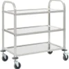 Sale vidaXL 3-Stufiger Servierwagen 95x45x83,5 cm Edelstahl